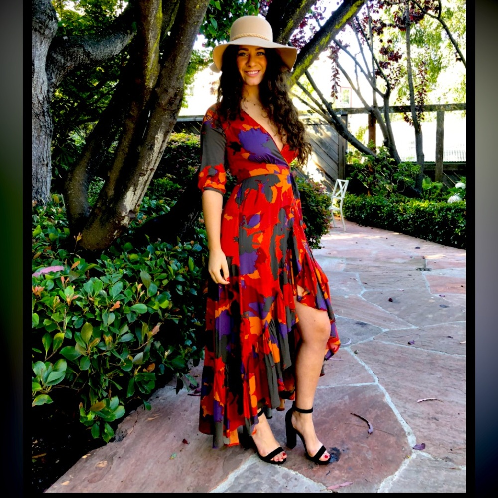 Flamenco style wrap around dress